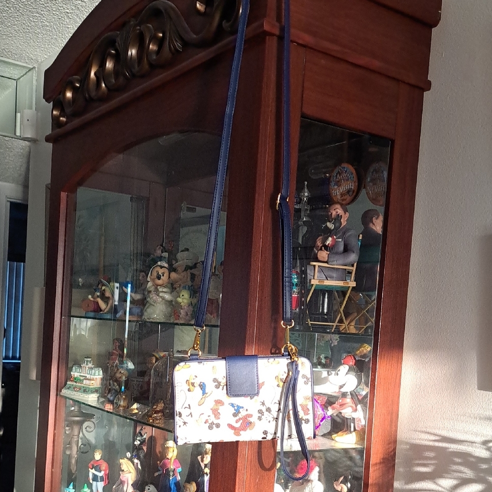 Disney Blue and White Clutch Wristlet